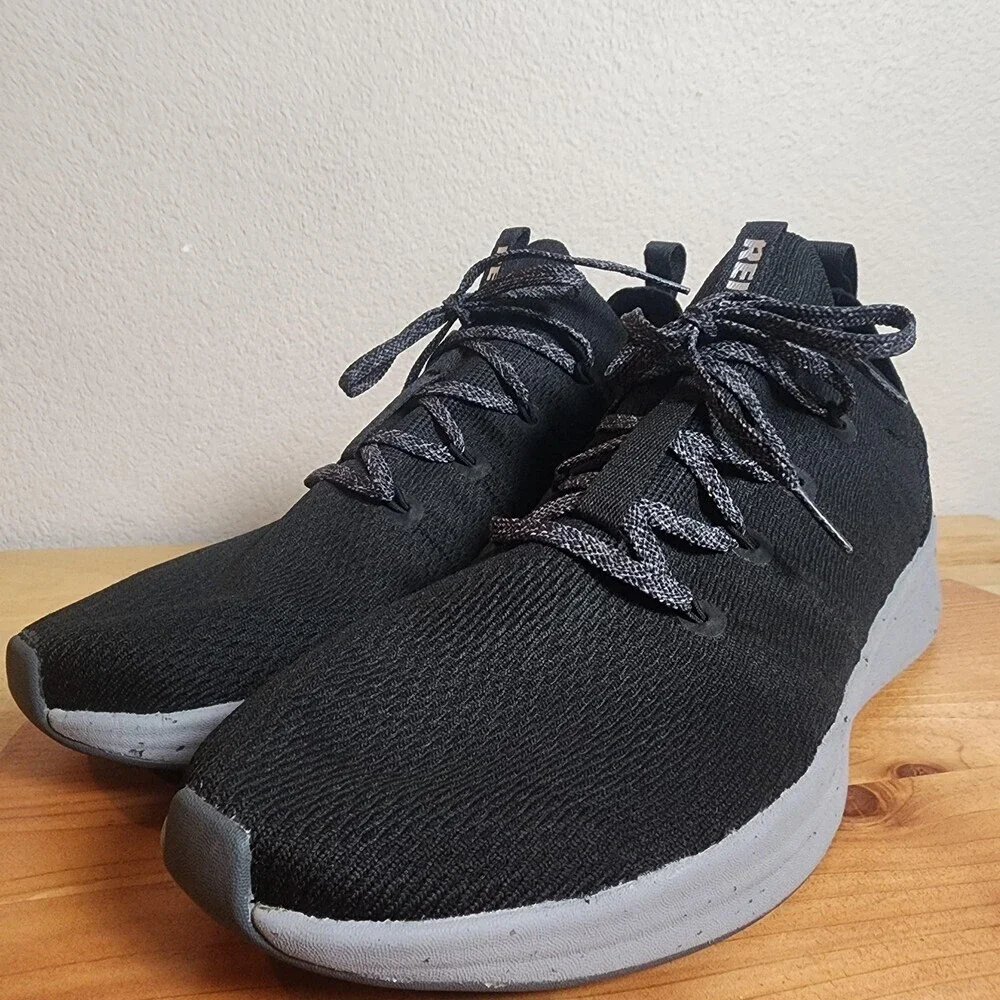 REI Co-op Knit Shoes Mens Size 12 Black TrailBed Walking Sneakers 002849